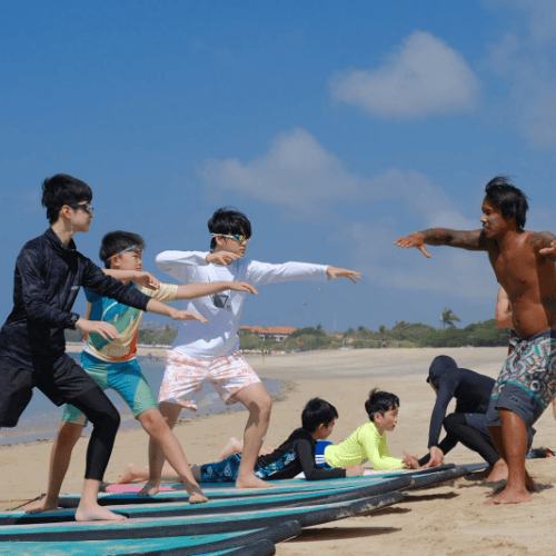 발리 SIP 가족 영어캠프 단체 서핑수업